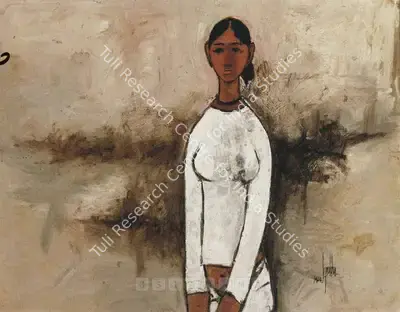 B. Prabha (Artist), A Young Girl, 1964, Painting