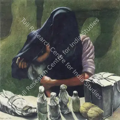 Bikash Bhattacharjee (Artist), To Wait For, 1982, Painting