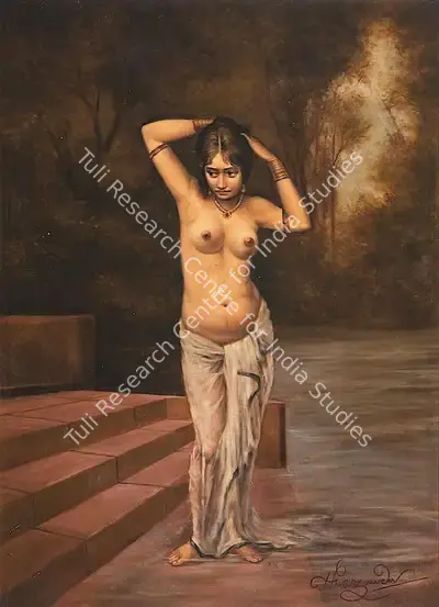 Mazumdar, Hemendranath (Artist). Untitled, n.d. | Painting, De.Onl/25.06.22, 2022 · DeRivaz & Ives