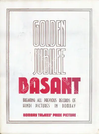 Amiya Chakravarty (Director), Basant, 1942, Advertisement