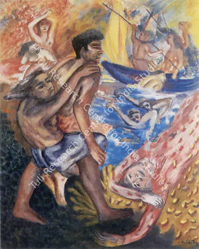 Nalini Malani (Artist), Iphigenia, Painting