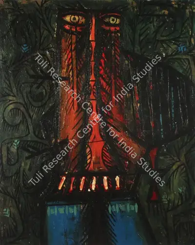 Souza, F.N. (Artist). Tortured Indian Woman. Oil on masonite, 1957 | Painting | FineArts | 00599195