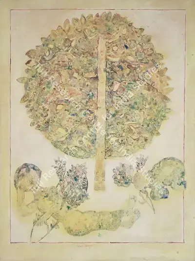 Sakti Burman (Artist), Untitled (Dream of Maya), 1966, Painting