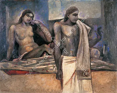 Bijon Choudhury (Artist), Nati Binodini Series, 1989, Painting