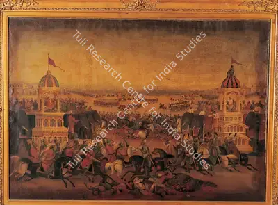 Unknown German Artist (Artist), Arjuna & Bhisma Mahabharata Yudh Scene, 1916, Painting