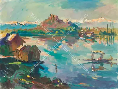 Walter Langhammer (Artist), Untitled (Kashmir Landscape), 1945, Painting