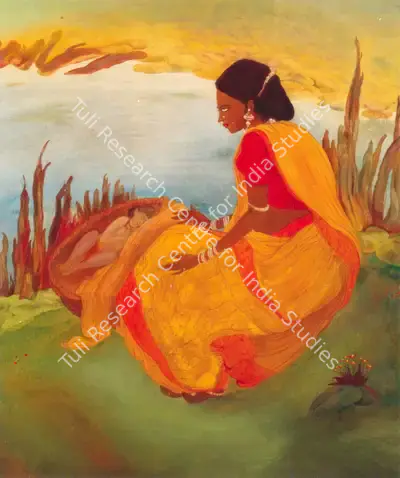 M.A.R. Chughtai (Artist), Untitled (Kunti), Painting
