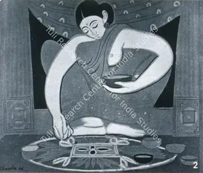 Shiavax Chavda (Artist), Rangoli, 1946, Painting
