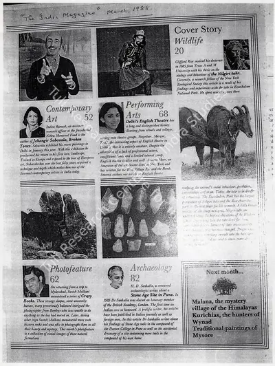 Indira Ramesh (Writer), Jehangir Sabavala, broken tones, 1988, Newspaper Clipping