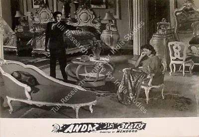 Faredoon A. Irani (Cinematographer), Andaz, 1949, Lobby Card