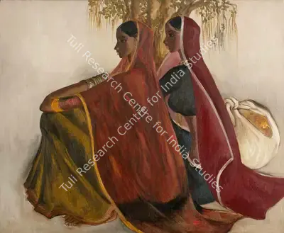 B. Prabha (Artist), Two Women, 1985, Painting