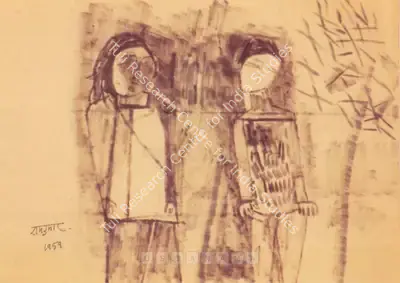 Ramkumar (Artist), Untitled, 1959, Drawing