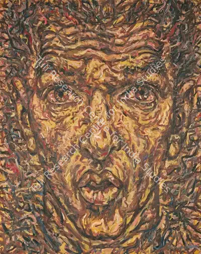 Jagdish Chander (Artist), Oh God!, 2003, Painting