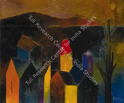 Akbar Padamsee (Artist), Untitled (Houses), 1956, Painting