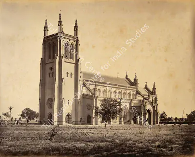 Samuel Bourne (Photographer), St. Pauls Church - Umballa, from S.W., 1865, Antiquarian Photograph