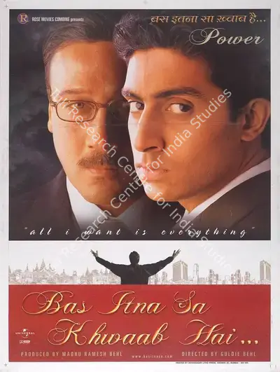Madhu Ramesh Behl (Producer), Bas Itna Sa Khwaab Hai, 2001, Full Sheet Poster