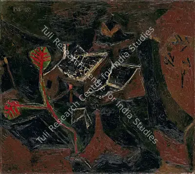S.H. Raza (Artist), Untitled, 1955, Painting