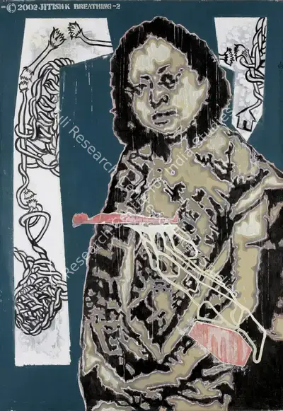 Jitish Kallat (Artist), Breathing - 2, 2002, Painting