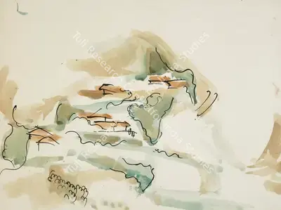 B.B. Mukherjee (Artist), Mussoorie, 1953, Drawing