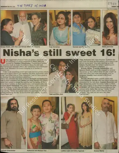 Nisha's Still Sweet 16!, 2008, Newspaper Clipping