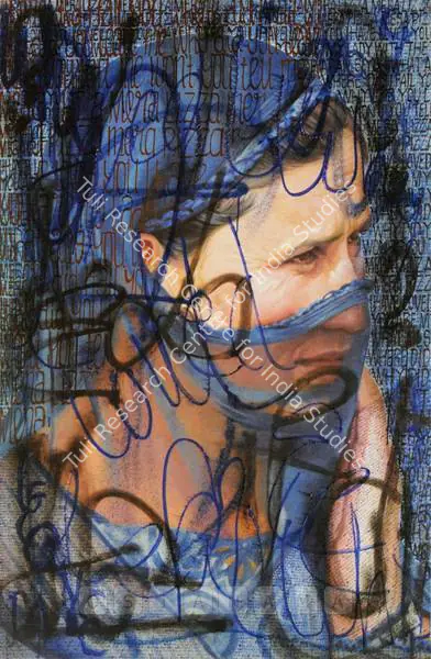 George Keyt (Artist), Blue Veil, Painting