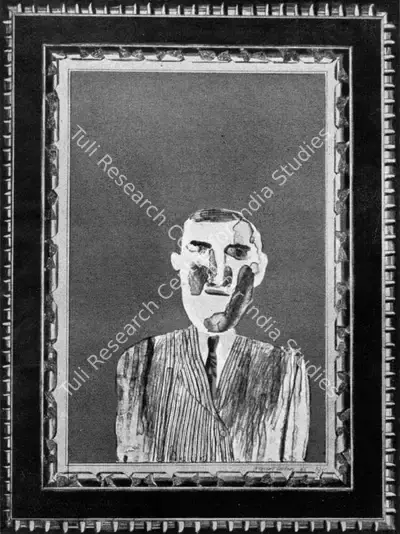 David Hockney (Artist), Picture of a Portrait of a Ticket Taker in a Silver Frame, 1965, Graphic Art
