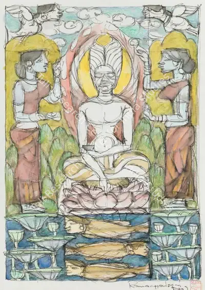 S.K. Bakre (Artist), Untitled, 2007, Painting