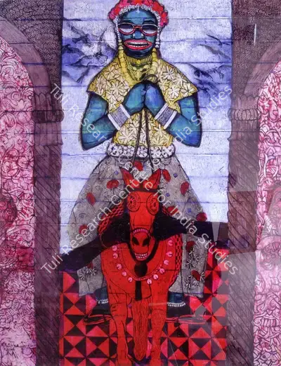 A. Rajeswara Rao (Artist), Lachimi on Kalyana Lachimi, 2006, Painting