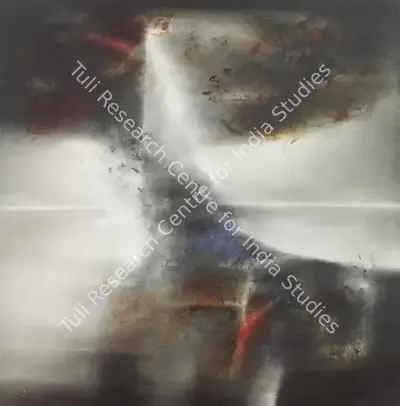 Laxman Shreshtha (Artist), Untitled (Thunderstorm), Painting