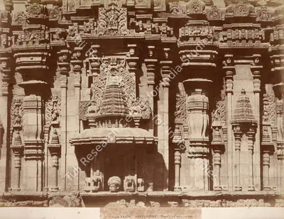 William Henry Pigou (Photographer), Hurulhully. Portion of a Temple, enlarged, 1856, Antiquarian Photograph