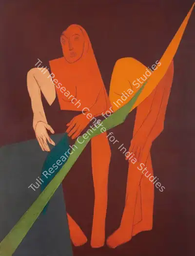 Tyeb Mehta (Artist), Diagonal XV, 1975, Painting
