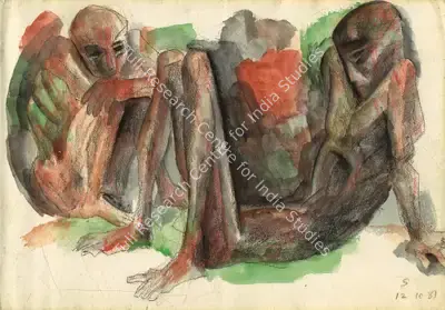 Somnath Hore (Artist), Untitled, 1981, Painting