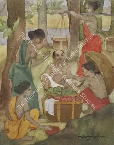Lalu Prasad Shaw (Artist), Untitled, 1956, Painting