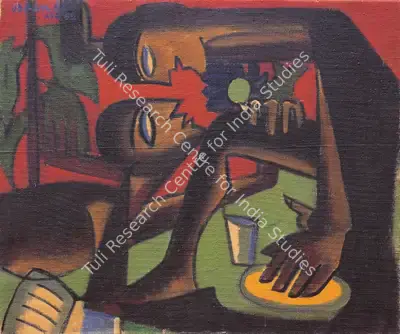 Biren De (Artist), Lovers, 1952, Painting