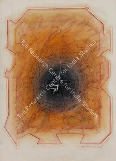 G.M. Sheikh (Artist), Walled City (Saffron), 2005, Painting