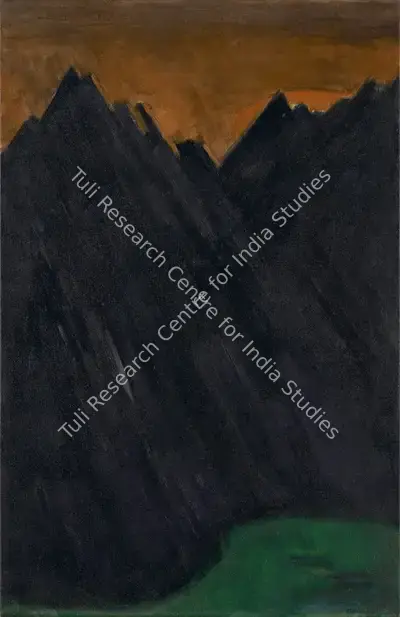 Gade, H.A. (Artist). Darjeeling Sun, 1982 | Painting, AG.Onl/30.04.23, 2023 · Asta Guru