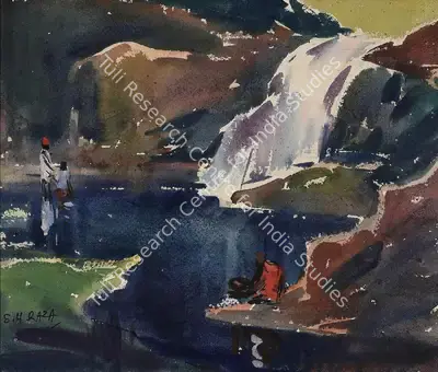 S.H. Raza (Artist), Untitled, 1945, Painting