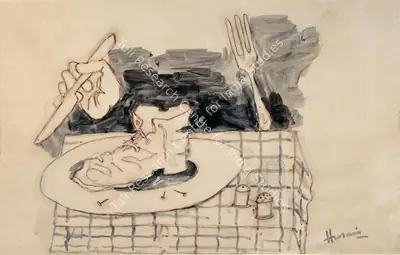 M. F. Husain (Artist), The Gold Rush, 1925, Original Artwork