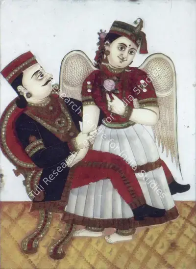 Tanjore School (Artist), The Nawab and His Lover, Painting