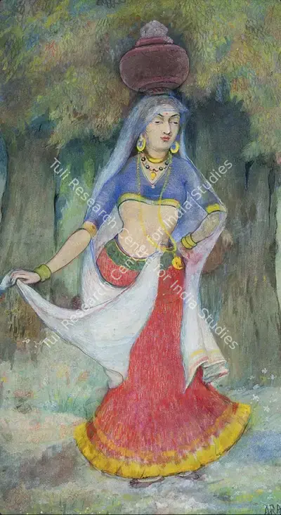 K.H. Ara (Artist), Untitled (Village Belle), 1940, Painting