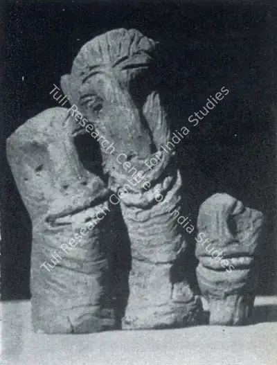 Dhanraj Bhagat (Artist), Three Laughing Faces, 1960, Sculpture