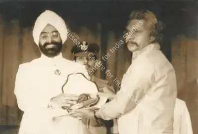 Unknown (Photographer). Adoor Gopalakrishnan receiving the Padma Shri. 1984 | Contemporary Photograph | CinemaEducation | 00553985
