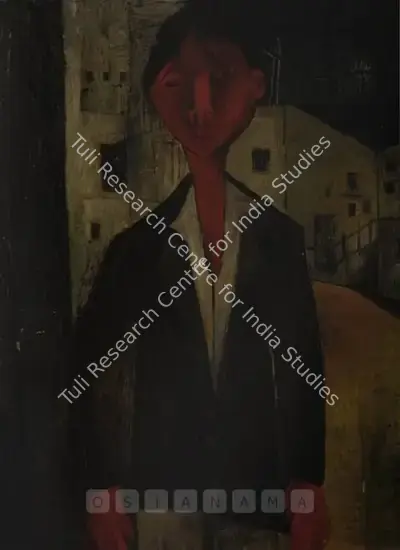 Ramkumar (Artist), Jeune Etudiant, 1958, Painting