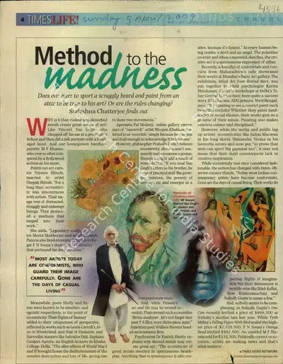 Sudeshna Chatterjee (Reporter), Method to the Madness, 2009, Newspaper Clipping