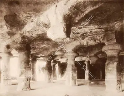 Studio Clifton & Co. (Photographic Studio), Elephanta Caves, Bombay, 1900, Antiquarian Photograph
