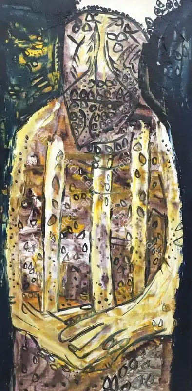 F.N. Souza (Artist), Untitled (Pope), 1961, Painting