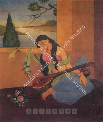 Pran Pal (Artist), Sitar Player, Painting