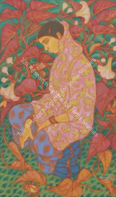Ramachandran, A. (Artist). Roski as a Young Bride, 2004 | Painting, Sa.Mum/13.12.23, 2023 · Saffronart