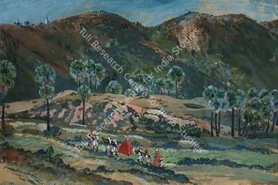 Indra Dugar (Artist), Bride's Journey, 1946, Painting
