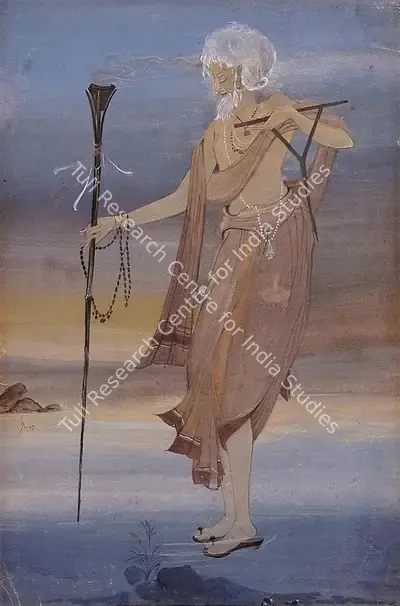 M.A.R. Chughtai (Artist), Gusain Tulsidas, 1930, Painting